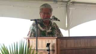 Retired Sen. Akaka speaks at West Hawaii Community Health Center site blessing