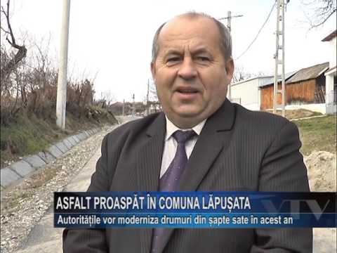 Asfalt proaspat in comuna Lapusata
