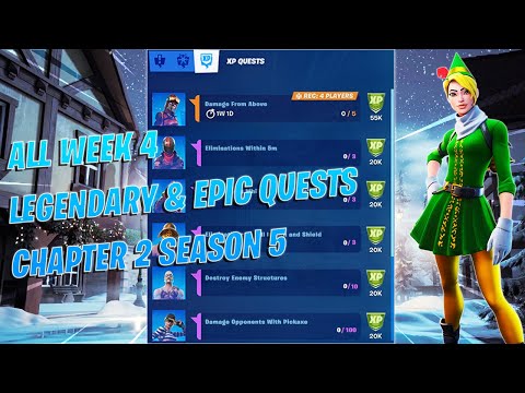 Fortnite All *LEAKED* Week 4 Legendary & Epic Quests(Challenges) Guide - Chapter 2 Season 5