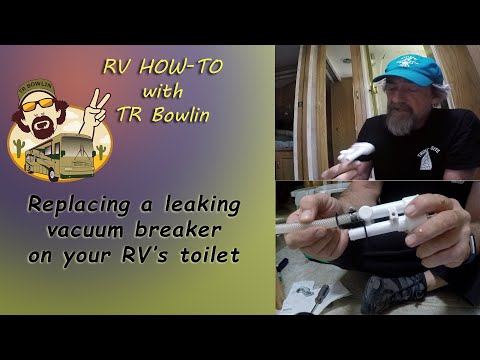 Replacing the vacuum breaker on an RV toilet || RV How-to