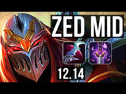 ZED vs AZIR (MID) | 7/0/6, 2.1M mastery, 1200+ games, Godlike | EUW Master | 12.14