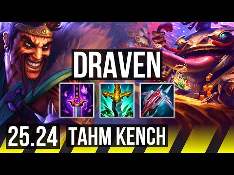 DRAVEN & Rell vs TAHM KENCH & Senna (ADC) | Perfect KDA: 8/0/3 | EUW Grandmaster | 25.24
