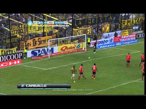 Gol de Carballo. Almirante 1 Independiente 0. Fecha 12. Torneo Primera B Nacional. Fútbol Para Todos