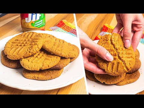 3 Ingredient Peanut Butter Cookies Recipe!