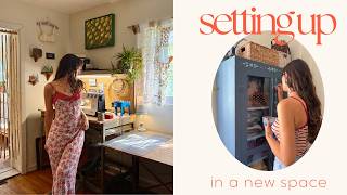 moving in & setting up an art/sewing studio