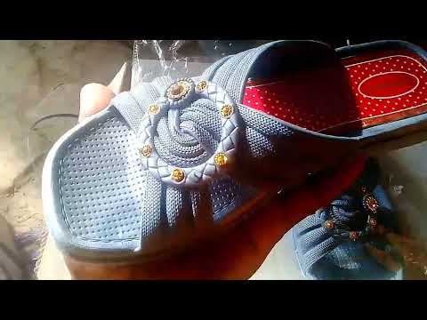 how to beautiful lady SKy collar plastic shoes use at home#ladyshoes