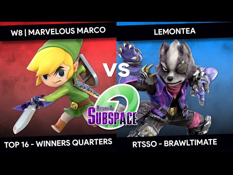 RTSSO - LemonTea (Wolf) vs Marvelous Marco (Toon Link) - Brawltimate - Top 16 - Winners Quarters