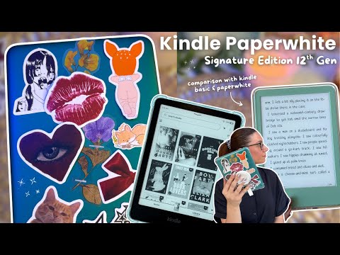 Kindle Paperwhite Signature Edition (jade) ☕ 💫 aesthetic unboxing,  basic kindle & customization