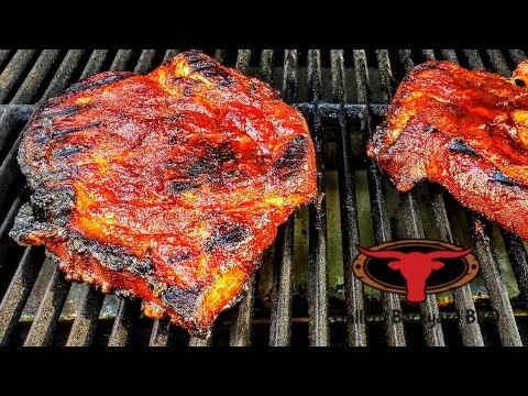 Grilled Pork Steak Recipe | Masterbuilt Gravity Smoker...