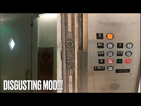 DISGUSTING MOD of a 30s Automatic Otis Traction elevator @ Waldorf Towers Hotel - Miami Beach, FL