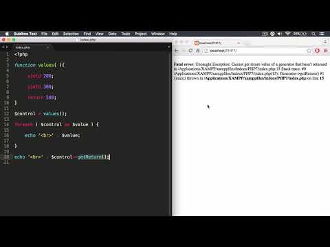 22  PHP7 Generator New Features PHP 7
