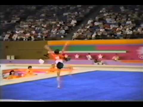 7th T GBR Sally Larner FX - 1984 Olympic Games 9.700
