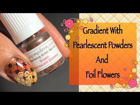 Gradient With Pearlescent Shimmer Powders and Foil Flowers || She Modern || ***GIVEAWAY***CLOSED***