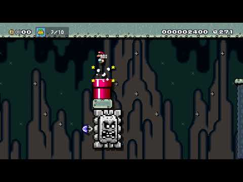 Super Mario Maker 2 - The Great Thwomp Ride 2 (0'45"302)