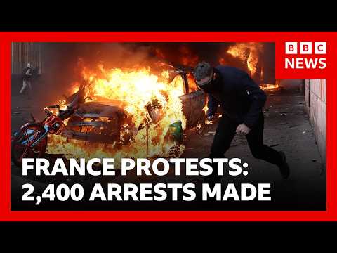 Macron calls for 'calm and order' after weekend of protests and disorder in France | BBC News