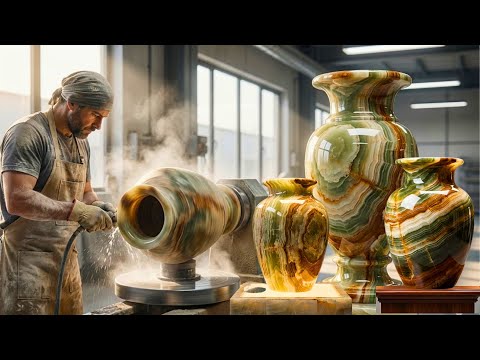 Inside A Modern Onyx Factory: Raw Marble Turns Into A Luxury Vintage Vase