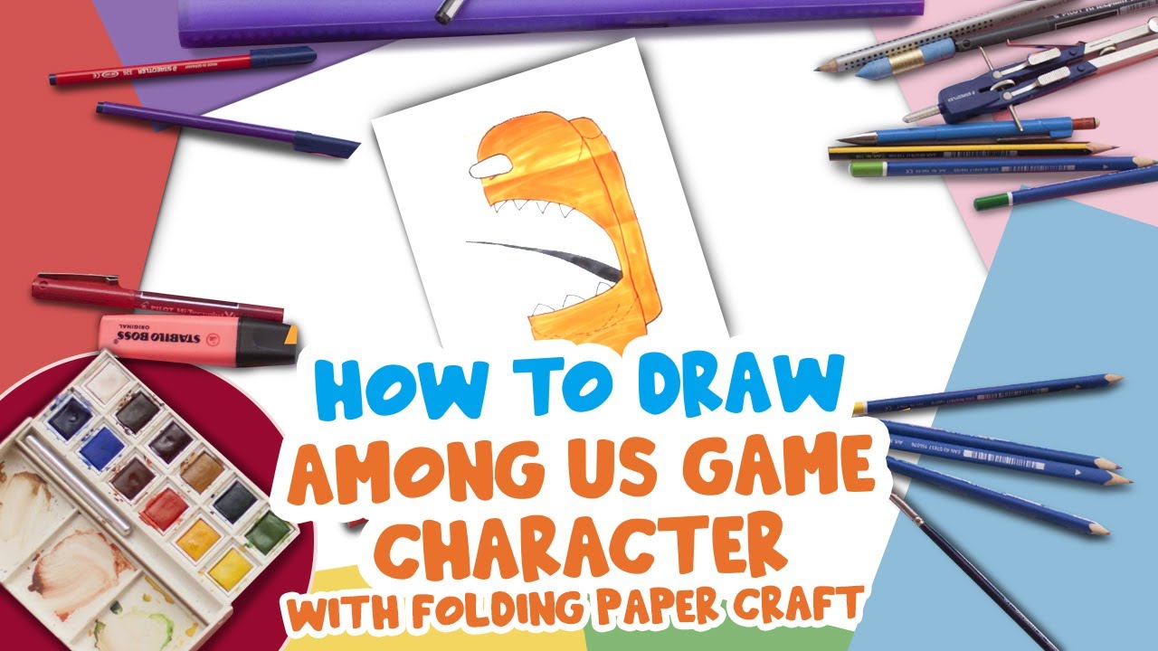 How to Draw AMONG US Folding surprise for Kids