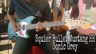 Video thumbnail for Squier Bullet Mustang HH Sonic Grey ( Sound Sample ) by irsan nursany