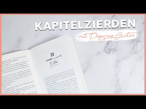 Wunderschöne KAPITELZIERDEN IN PAPYRUS AUTOR in wenigen Minuten setzen