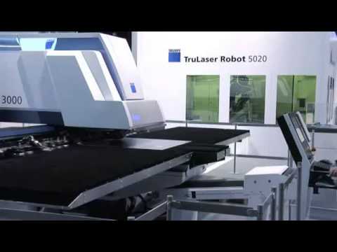 TruMatic 3000 fiber und TruLaser Robot 5020 im TRUMPF LaserNetwork wwwkeepvid.com]
