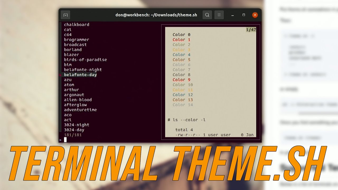 Theming your Terminal with Theme.sh