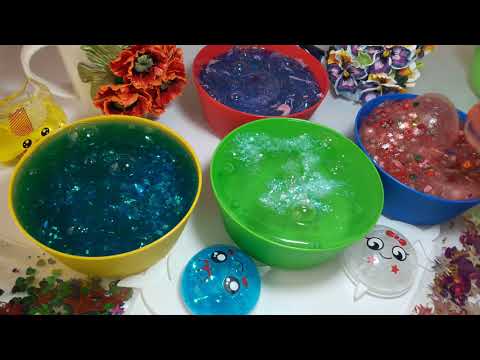 Mixing Store Bought Slime Into Clear Slime / Most Satisfing Slime Videos!