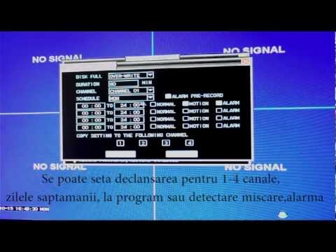 Meniu Dvr 4 canale H264 Safer 6604V