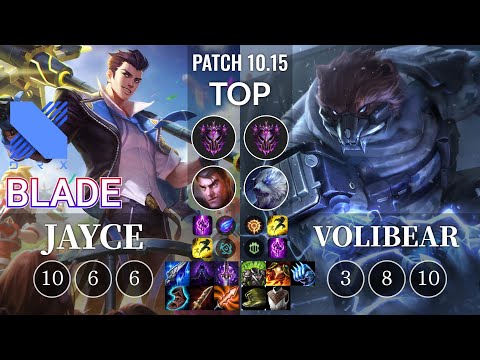DRX Blade Jayce vs Volibear Top - KR Patch 10.15