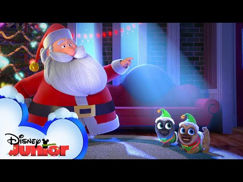 聖誕老人的小狗幫手--小狗狗夥伴--迪斯尼少年版。 (Santa's Puppy Helpers | Puppy Dog Pals | Disney Junior)