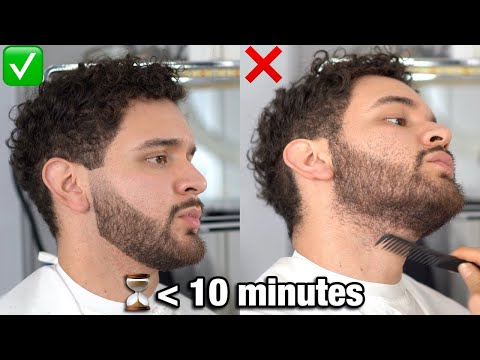 QUICK At HOME Beard Trim and Line Up | Self Cut Beard Shape Up