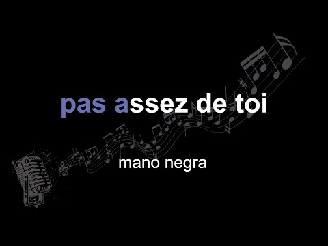 mano negra | pas assez de toi | lyrics | paroles | letra |