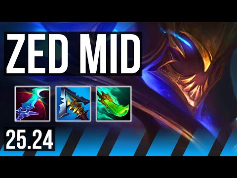 ZED vs FIZZ (MID) | 4k gold comeback | KR Master | 25.24