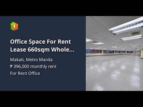 Office Space For Rent Lease 660sqm Whole Floor Makati City