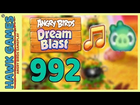 Angry Birds Dream Blast Level 992 - Walkthrough, No Boosters