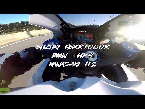 GSXR 1000R L8 vs Kawasaki H2 vs BMW HP4