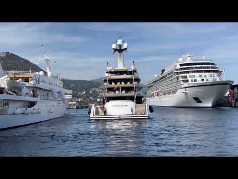 Avantage 87m • Bulat Utemuratov's $200 million superyacht • full docking maneuver @emmansvlogfr