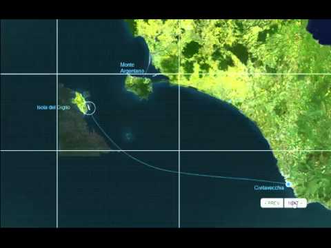 Ricostruzione 3D dell'incidente della Costa Concordia.