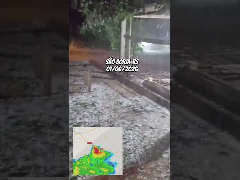 Granizo em São Borja-RS (07/06/2026)