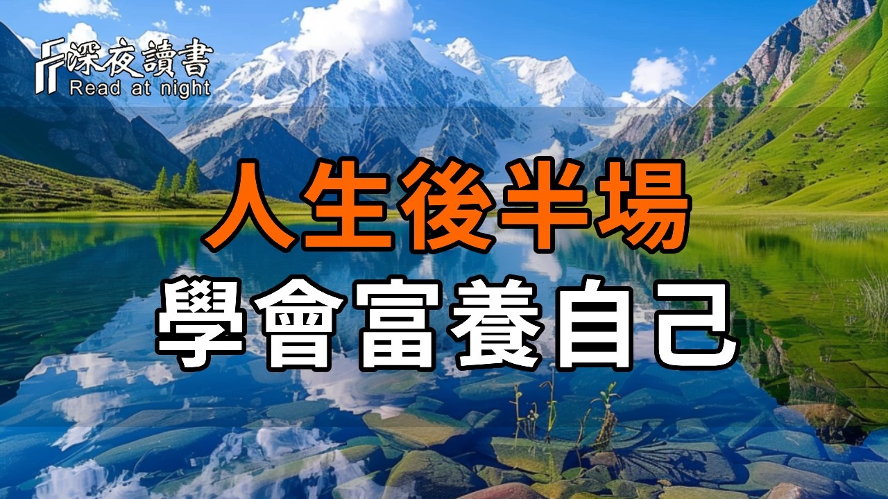 到了人生後半場，你過一天，就少一天，所以這種富養自己的最好方式，你一定要學會！【深夜讀書】#人?