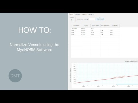 Normalize vessels using DMT MyoNORM