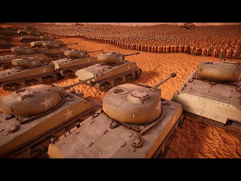 Can 100 WW2 US Tanks stop 1 Million Spartan Soldiers!? - Ultimate Epic Battle Simulator 2 UEBS 2