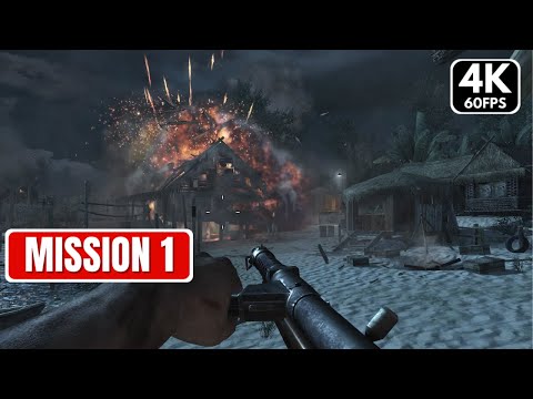 Call of Duty World at War – Mission 1 "Semper Fi" Full Walkthrough (4K 60FPS)