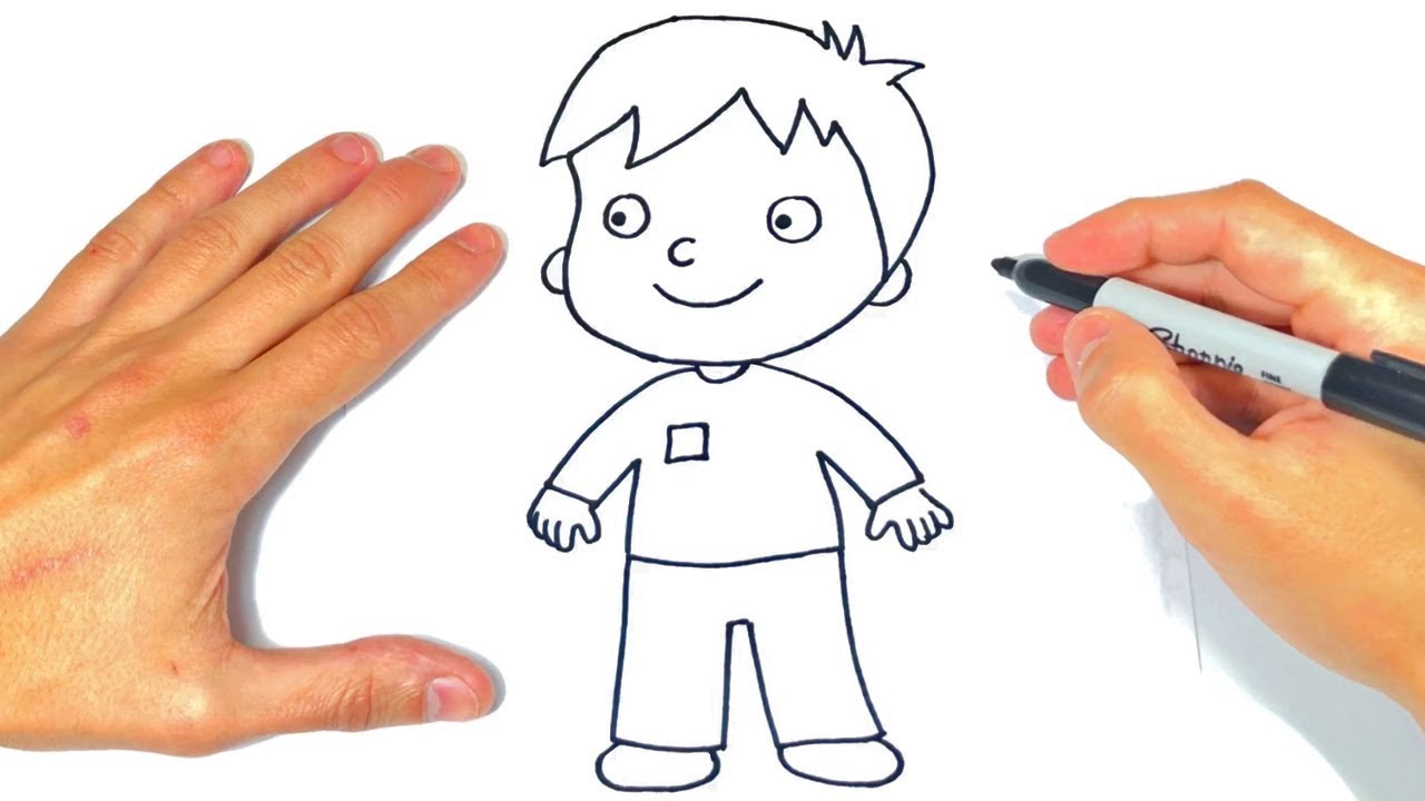 Cómo dibujar un Niño Paso a Paso | Dibujo de Niño o Chico