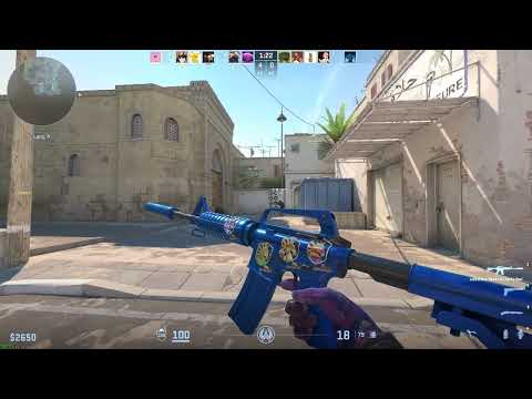 CS2 : M4A1-S | Blue Phosphor (Factory New) Skin Showcase and gameplay - Counter-Strike 2