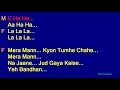 Mera Mann Kyon Tumhe Chahe - Udit Narayan Alka Yagnik Duet Hindi Full Karaoke with Lyrics