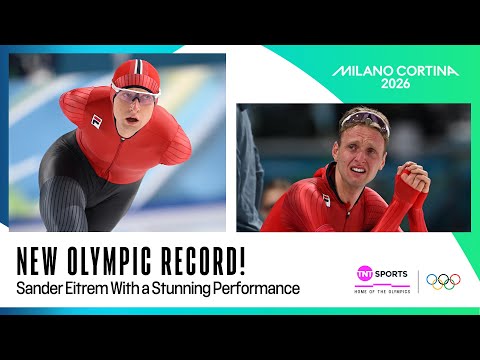 Sander Eitrem breaks the OLYMPIC RECORD 🤯 Speed skating - Men's 5,000m Final | Winter Olympics 2026