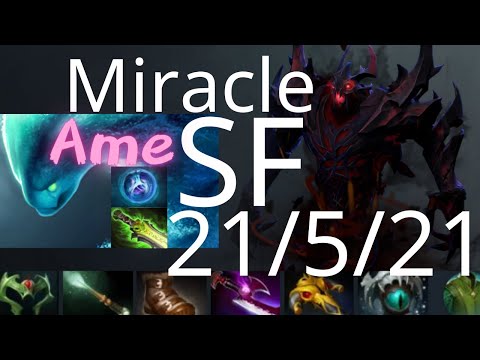 Miracle- Shadow Fiend vs Ame Morphling, Void Spirit, Bristleback - all carry's farming - dota2