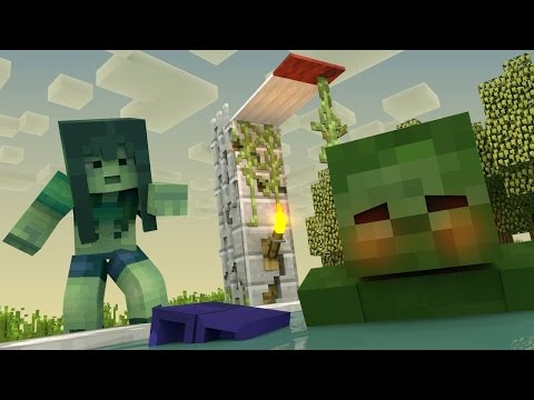 Monster School: Girls vs Boys - Diving Challenge! (Minecraft Animation)