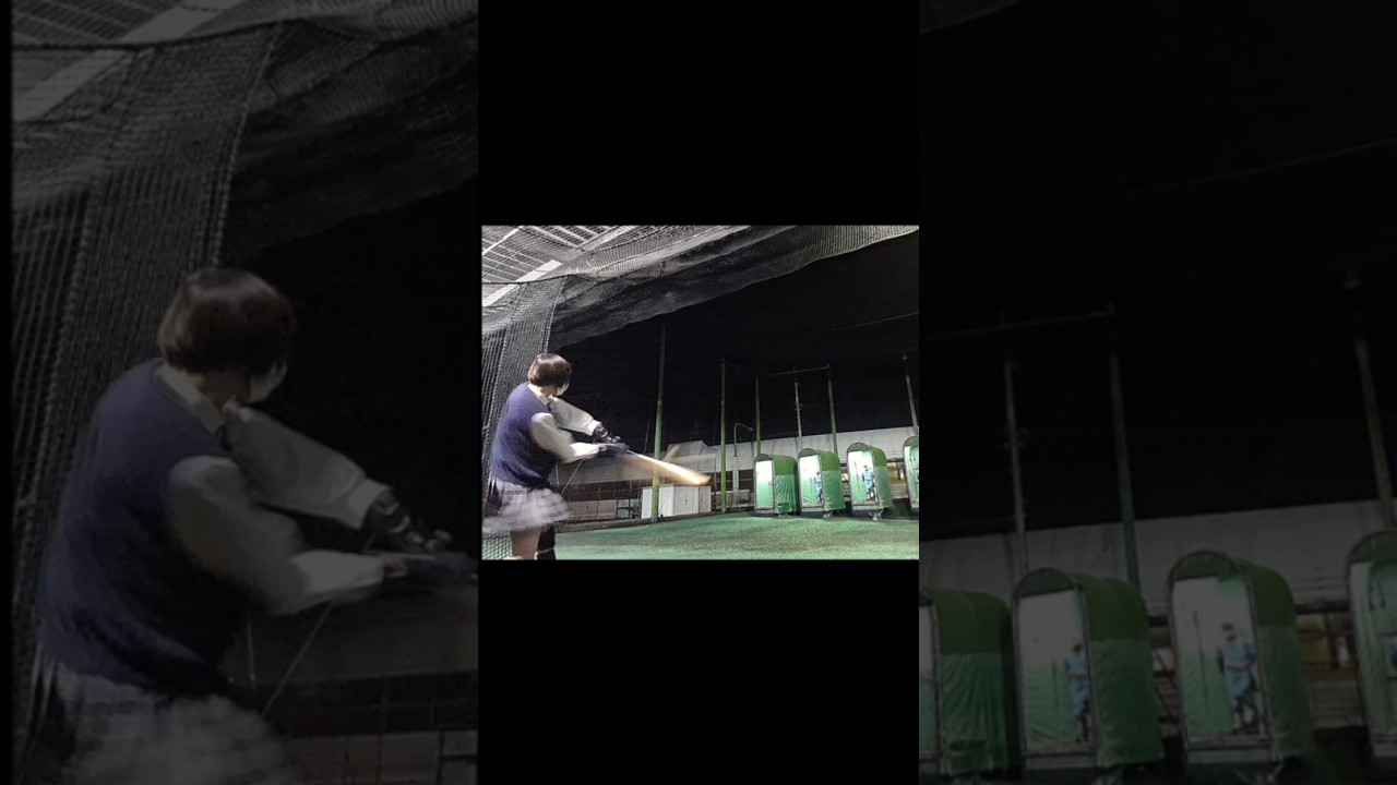 野球少女のちょっと差し込まれてシケたかなぁI think it was inserted a little. #shorts #野球 #baseball #野球女子 #야구 #jk #gaming