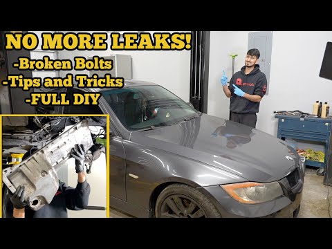 How To BMW E9x Oil Pan Gasket Replacement Tutorial DIY